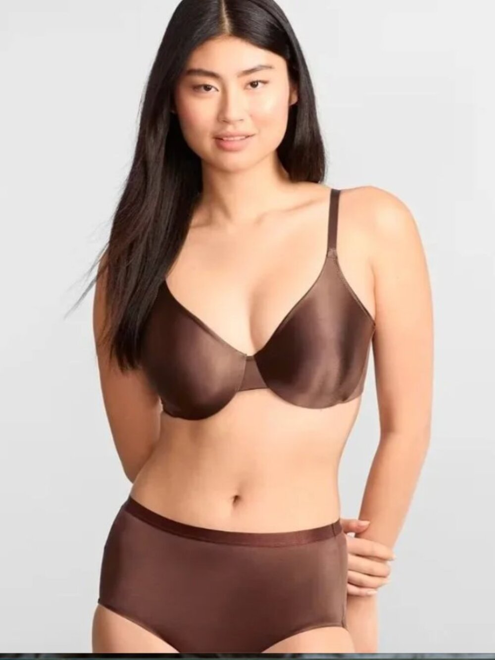 Wacoal Size 38C Chocolate Brown Inner Sheen Underwire Support Bra NEW